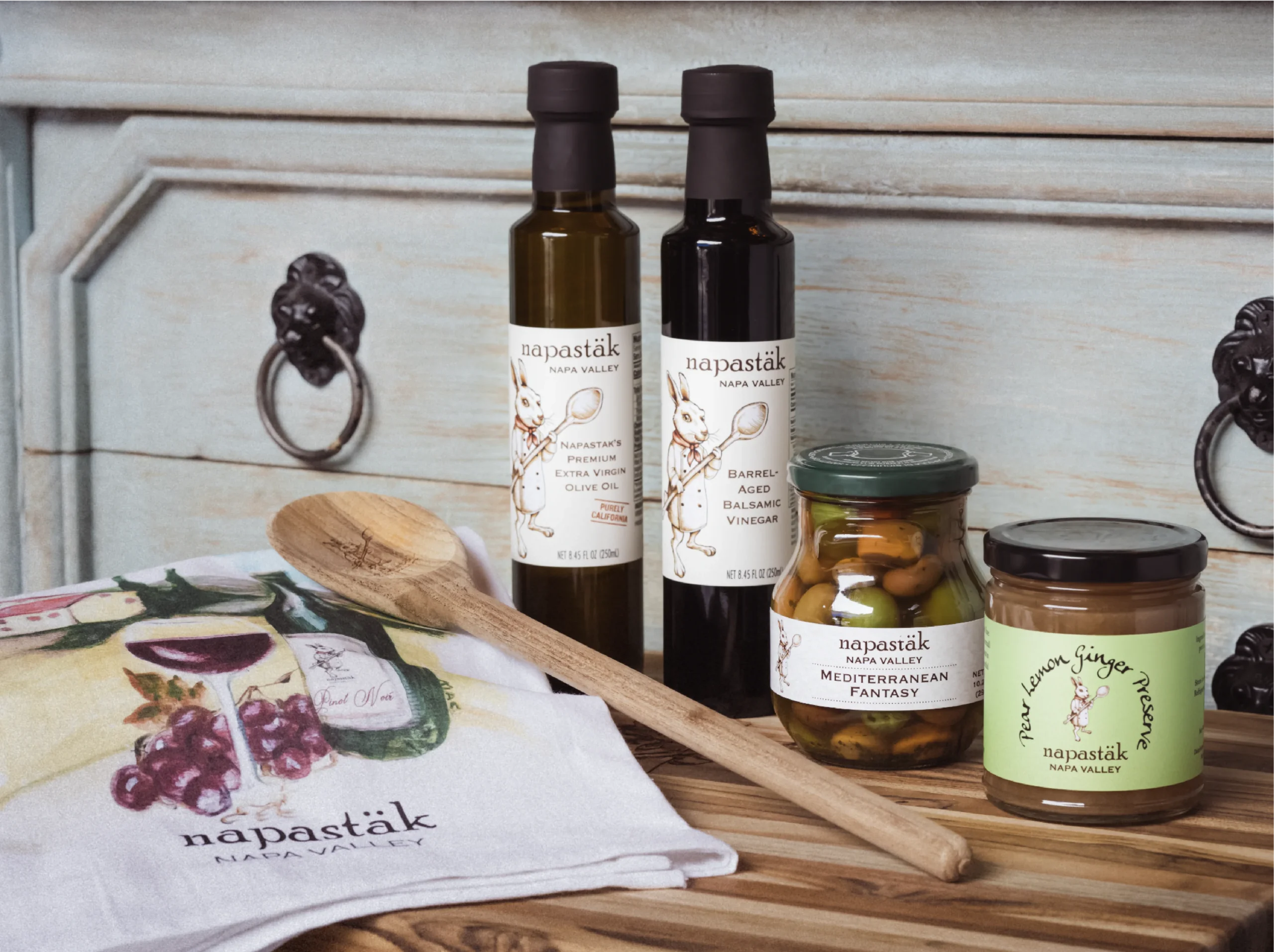 Napastak A collection of fine foods on a cutting board